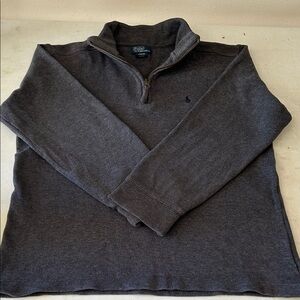 Polo by Ralph Lauren Men's Charcoal Zip-Up Sweater